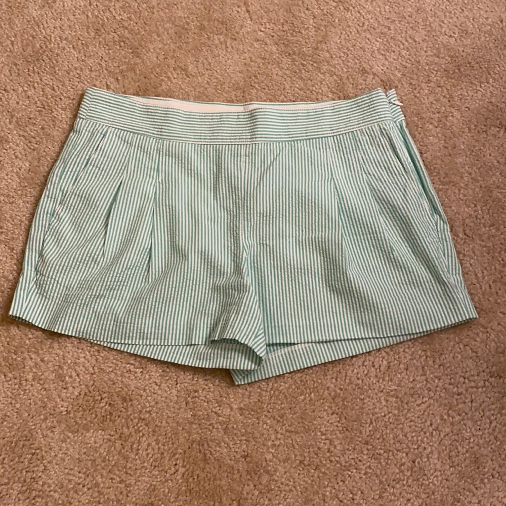 J. Crew light green pinstripe shorts